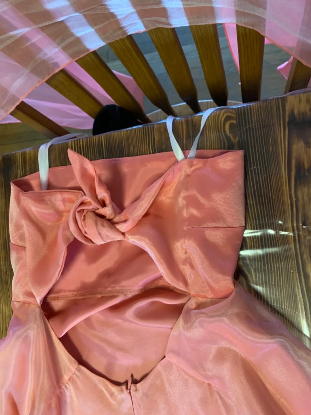 Salmon Pink Formal Gown Size 14 image indicator(4)