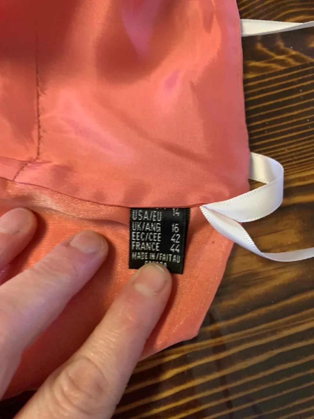 Salmon Pink Formal Gown Size 14 image indicator(5)