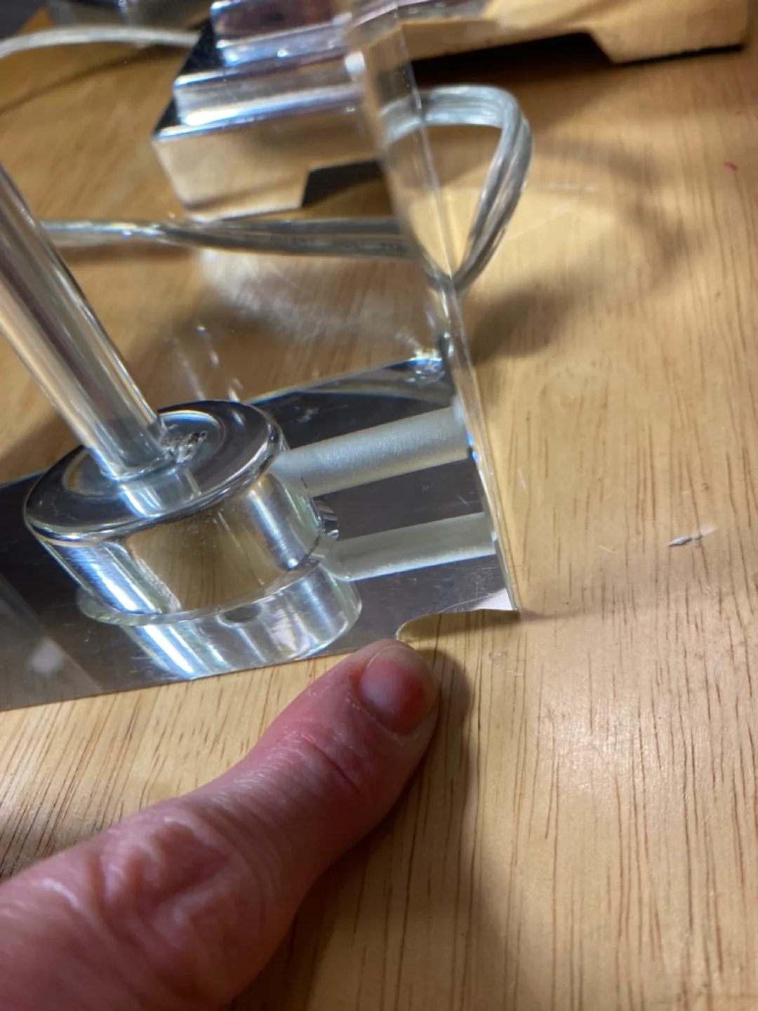 Pair of Chrome and Crystal Table Lamps image indicator(2)