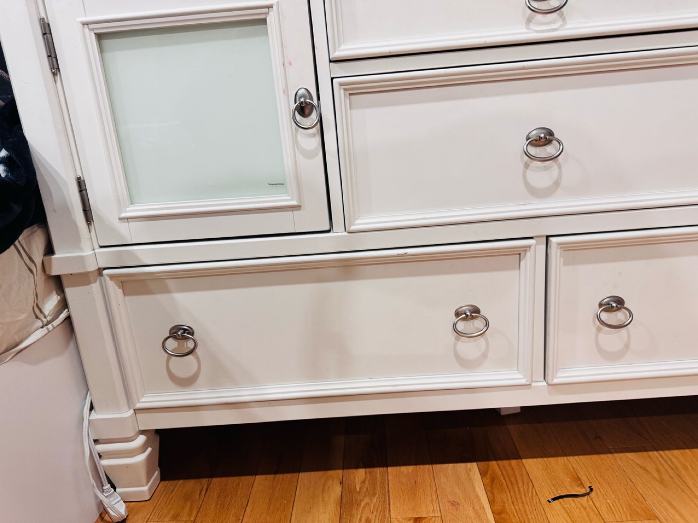 White Bedroom Set - King Size Bed, Dresser, and Nightstand - photo 2
