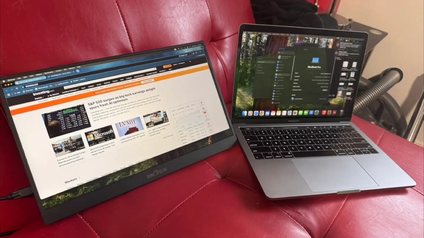 MacBook Pro with a second Portable Monitor thumbnail