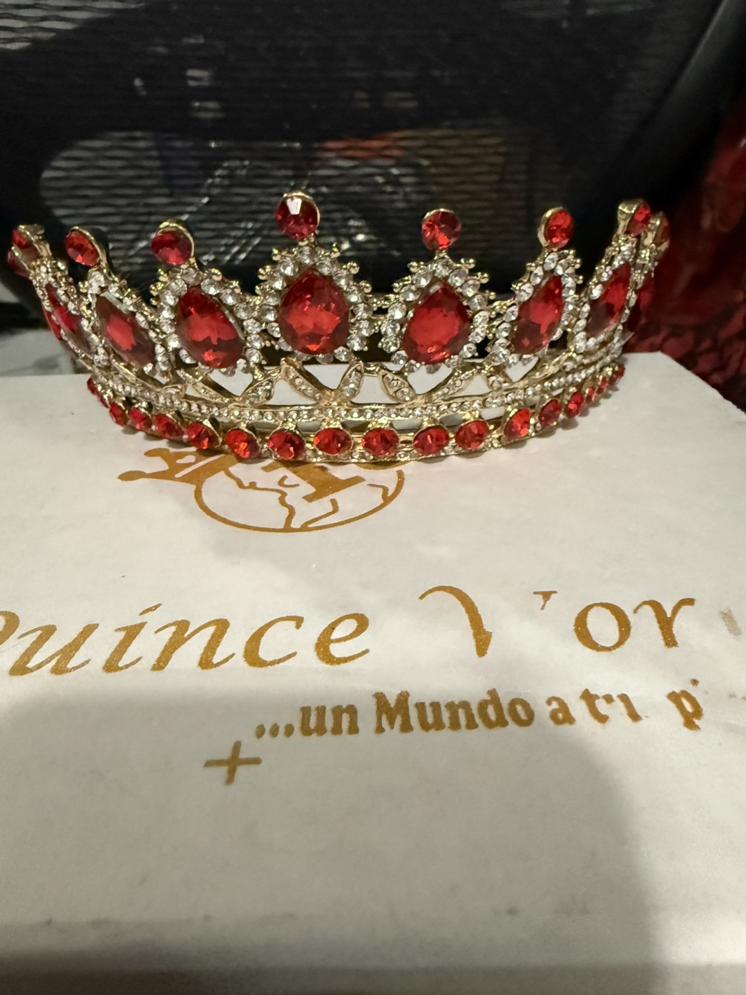 Red and Gold Quinceañera Tiara - photo 2