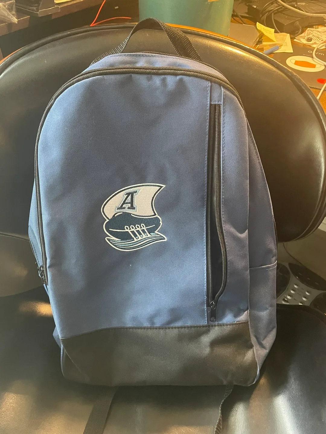 ❤️Toronto Argos Blue and Black Backpack with Embroidered Logo thumbnail