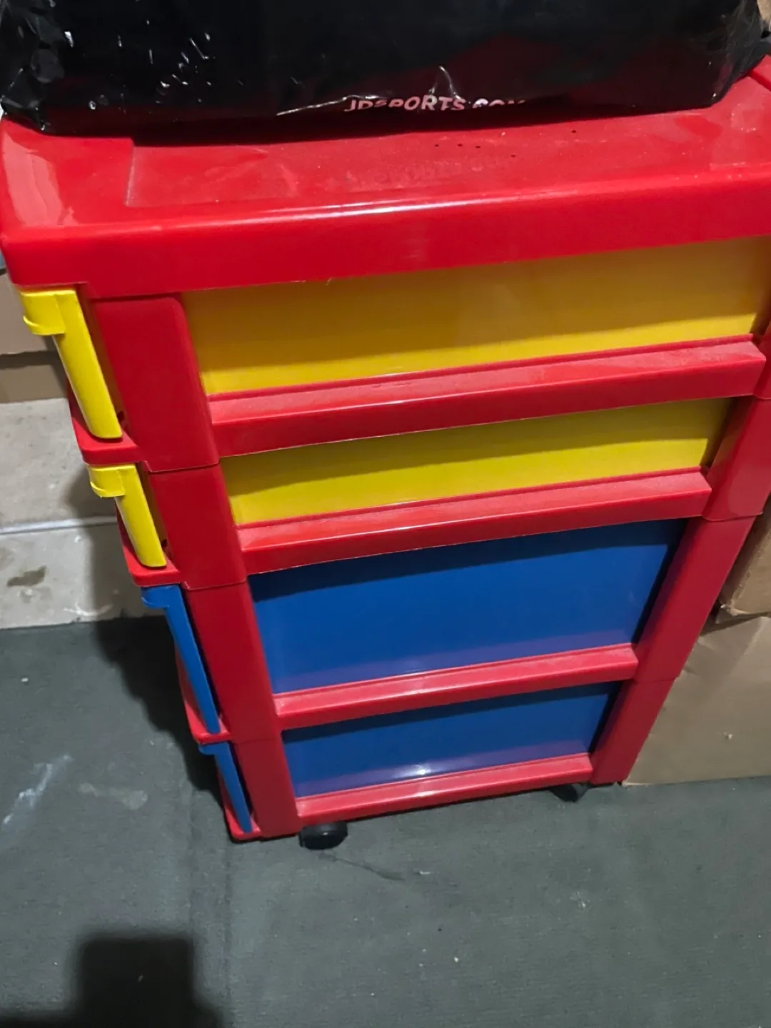 Multi-coloured Plastic Storage Cart with Drawers image indicator(2)