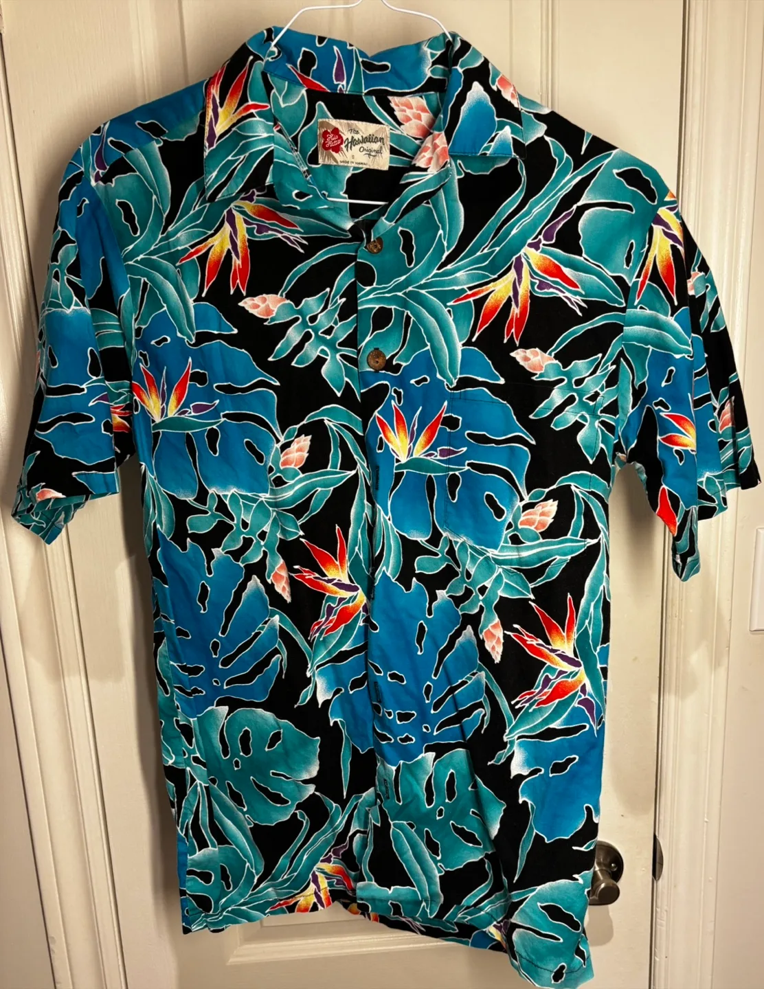 Hilo Hattie Mens Aloha Fit Floral Hawaiian Bird of Paradise SZ S thumbnail