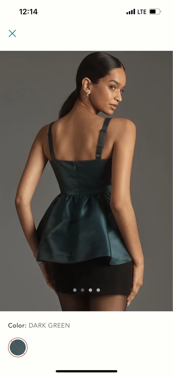 BNWT Anthropologie Mare Mare Square Neck Babydoll Top M image indicator(2)