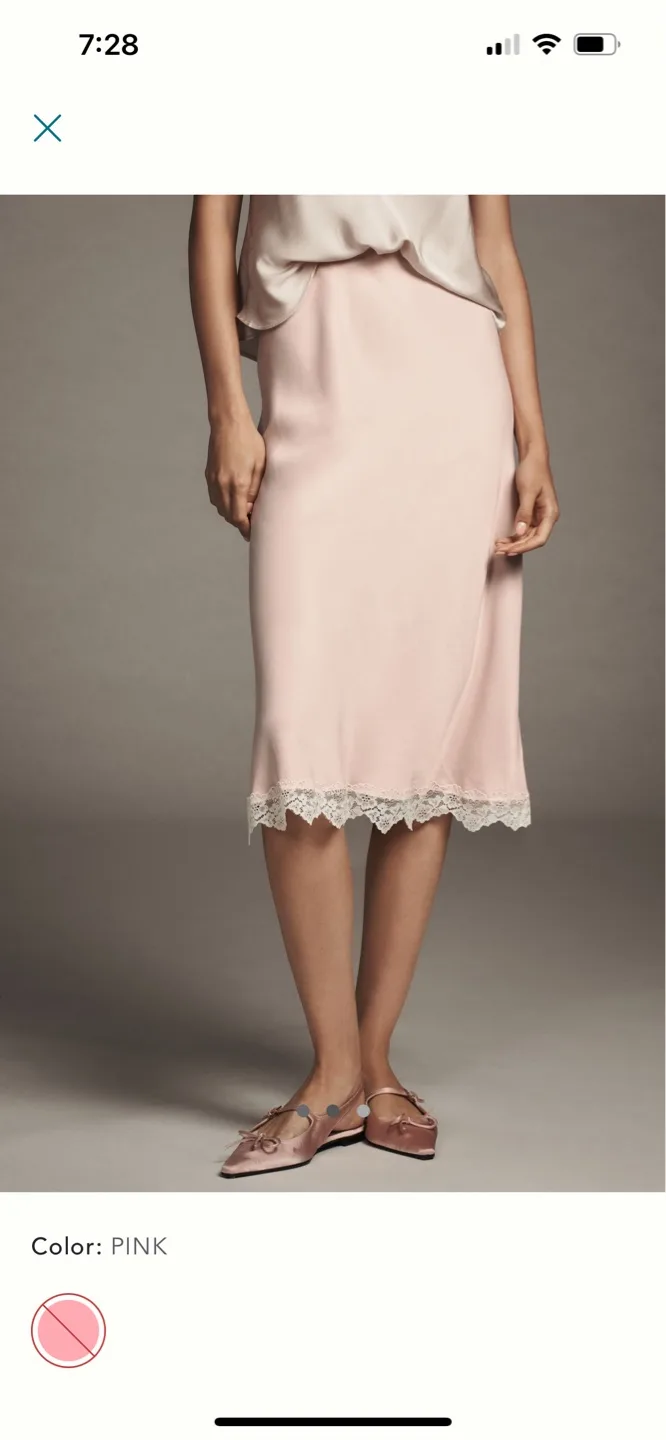 BNWT Anthropologie Tilda Slip Skirt XS image indicator(2)