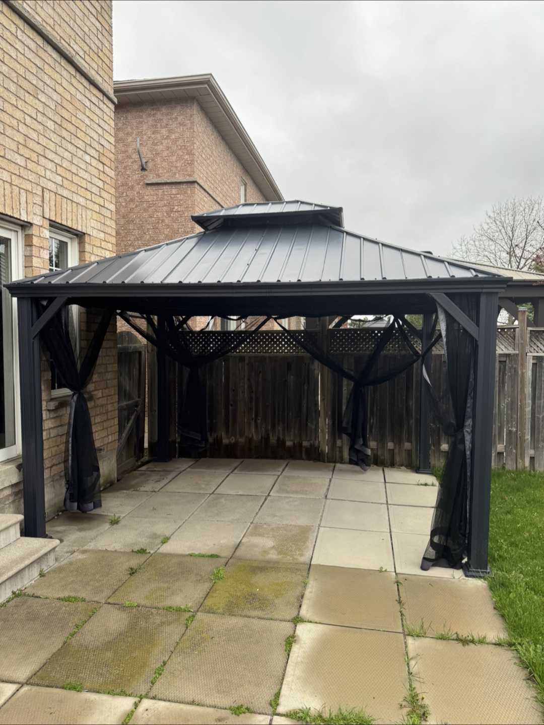 Black Gazebo with Netting - photo 3
