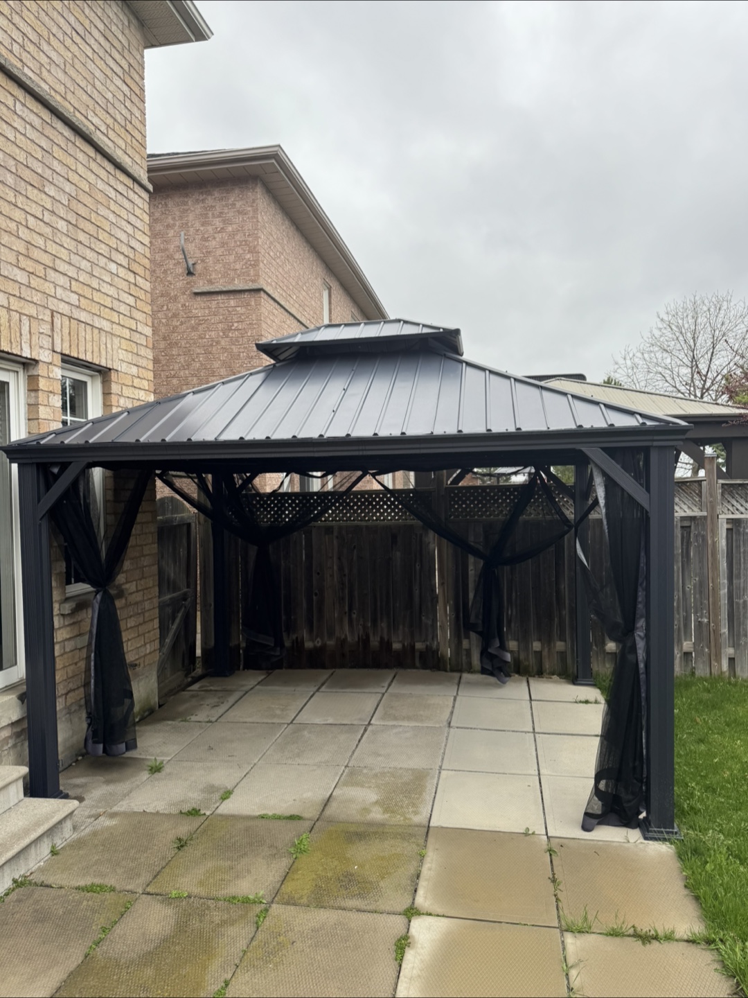 Black Gazebo with Netting - photo 2