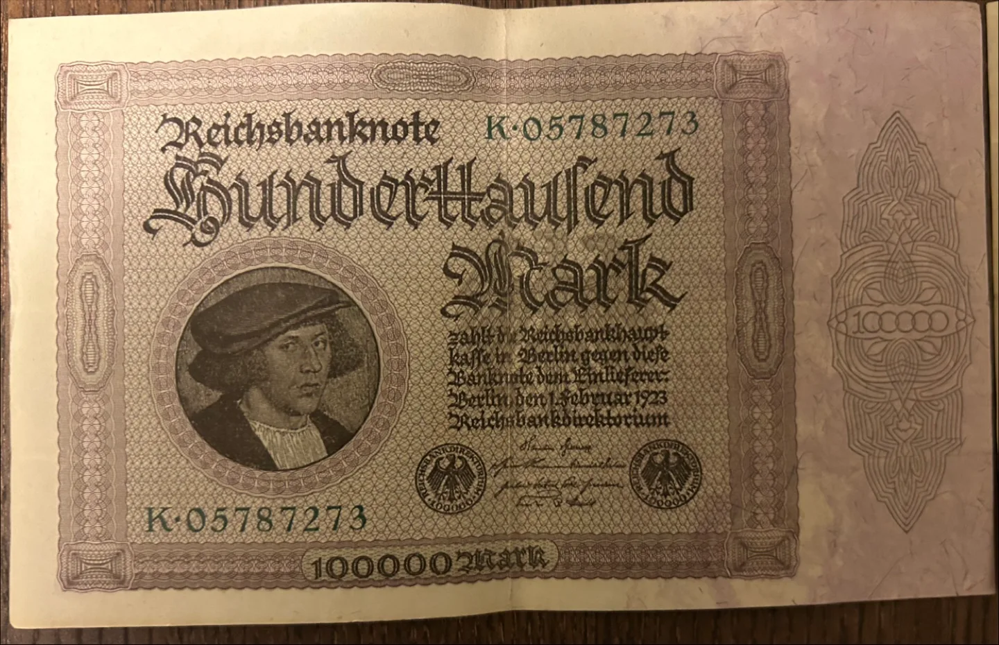 Collection of Two 1923 100,000 Mark German Banknotes image indicator(2)