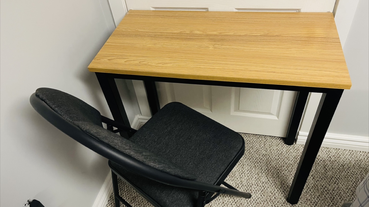 Small Desk with Folding Chair