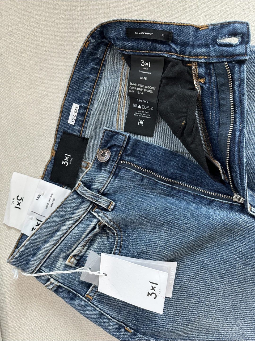 3x1 Kate Super High Rise Wide Leg Jeans Size 23 NWT - photo 5