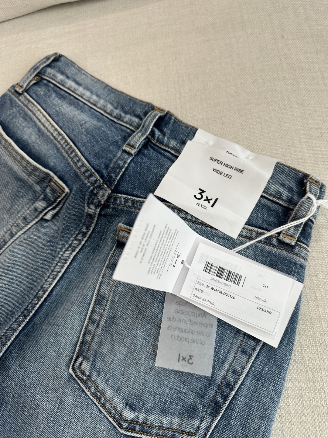 3x1 Kate Super High Rise Wide Leg Jeans Size 23 NWT - photo 3