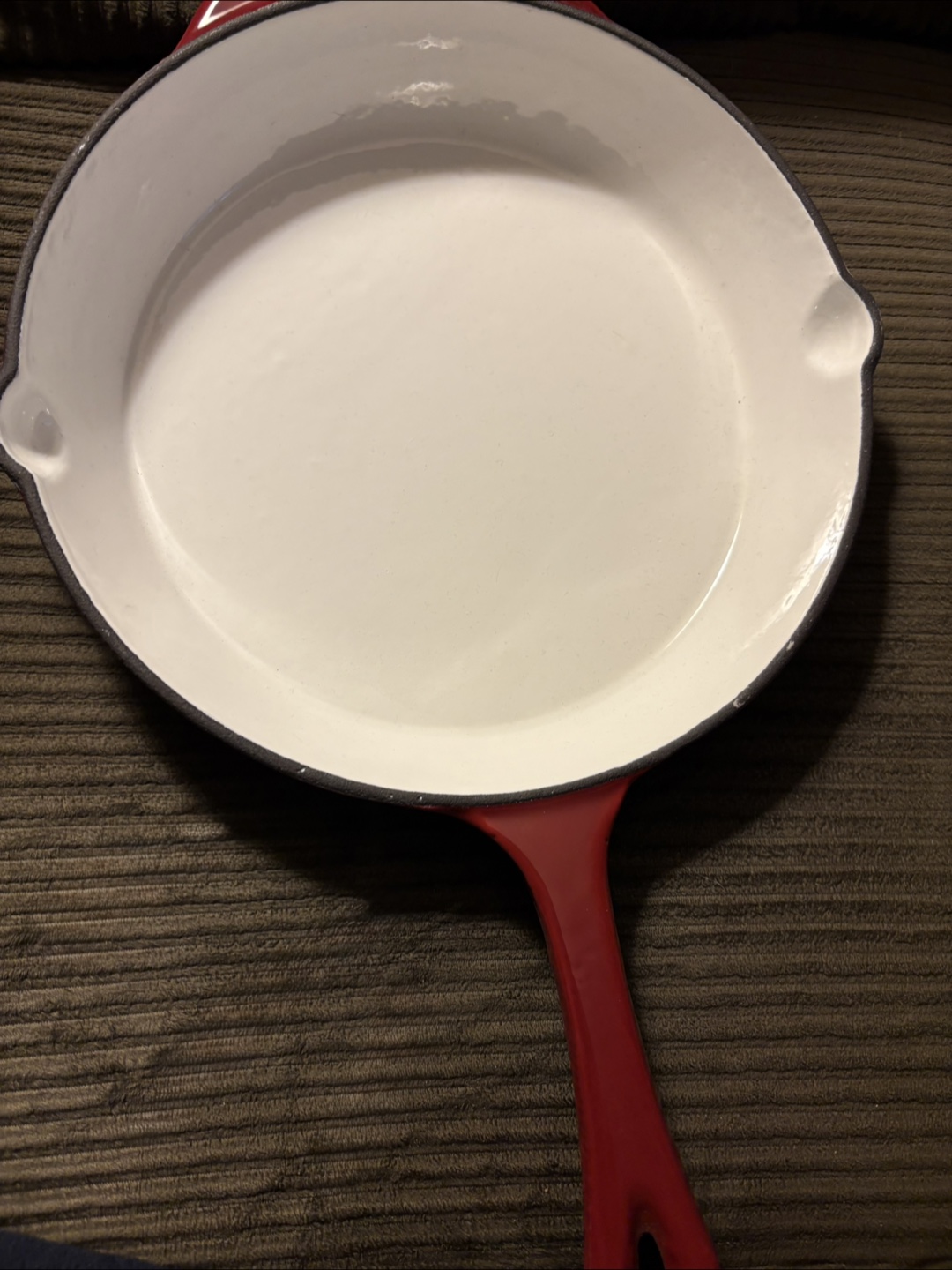 🧡 Red Remy Olivier 26cm Enamel Cast Iron Skillet - photo 2