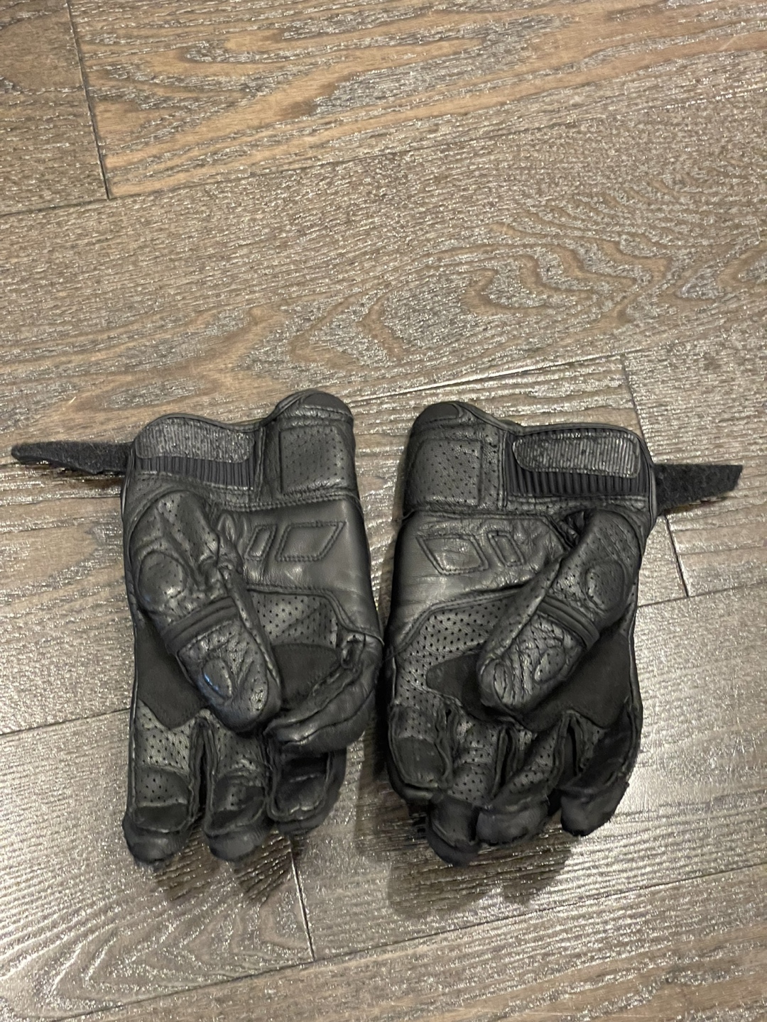 Men's Leather Motorcycle Gloves - photo 2