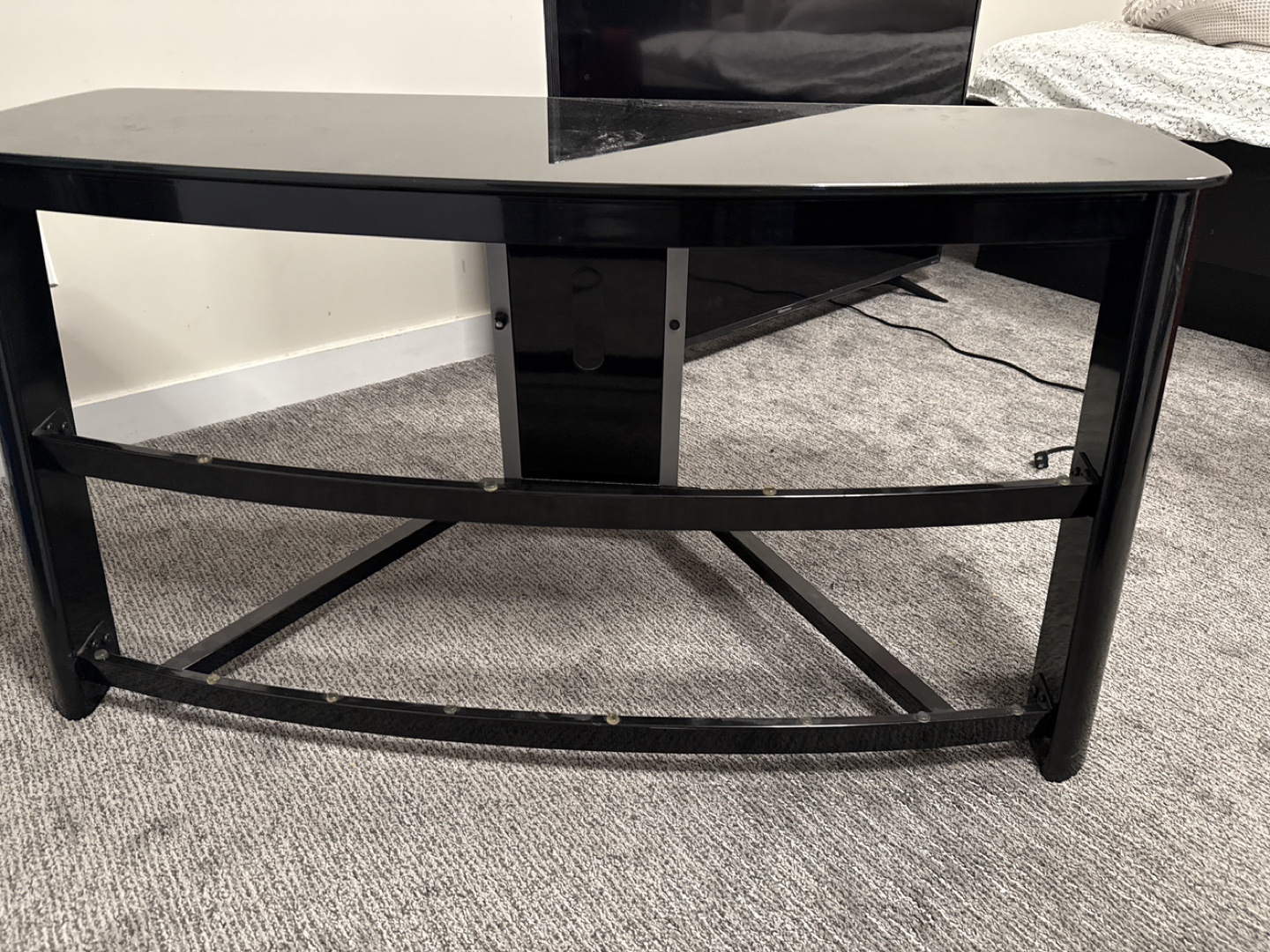 Black Corner TV Stand