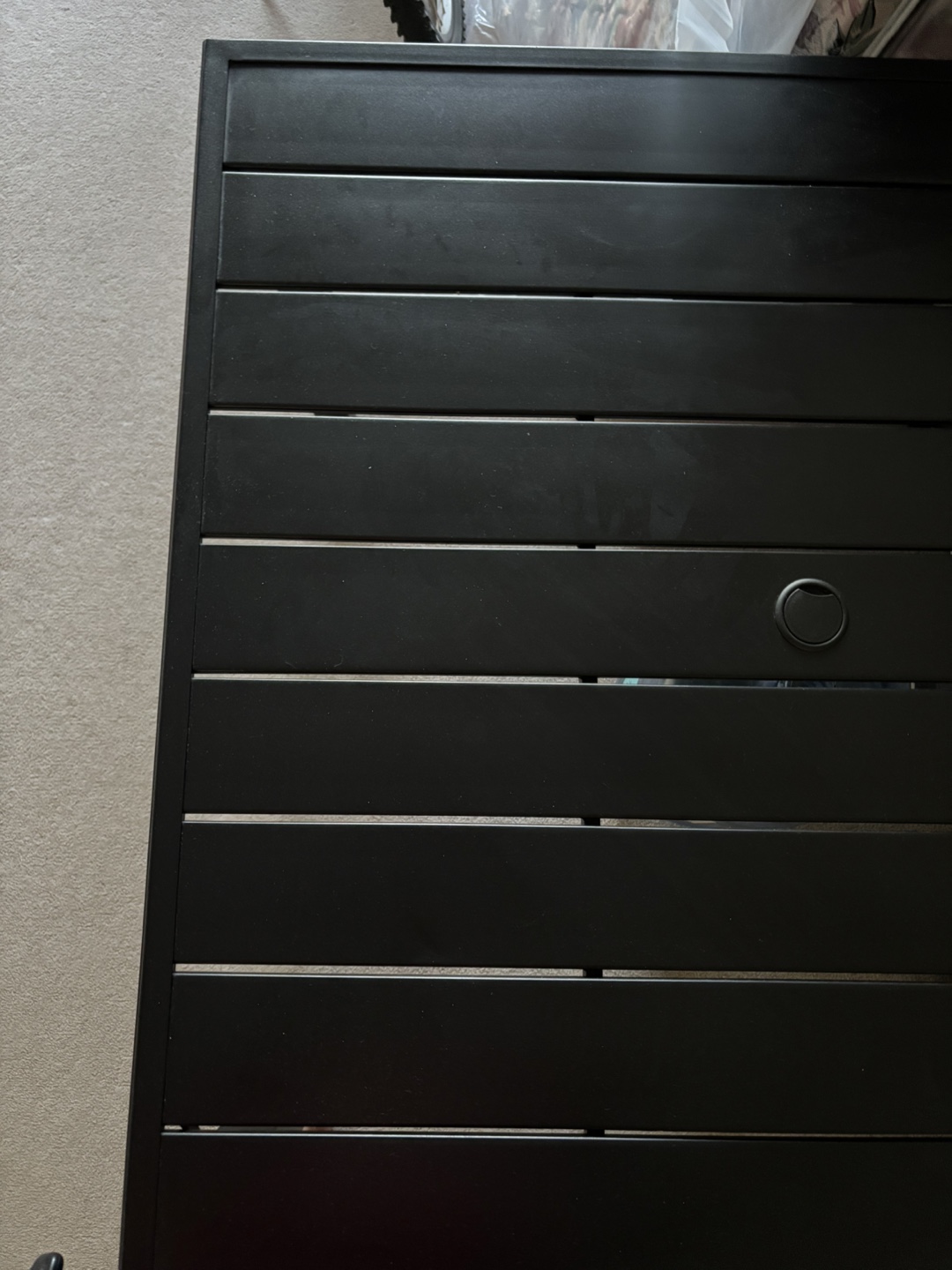 Black Square Outdoor Patio Table - photo 2
