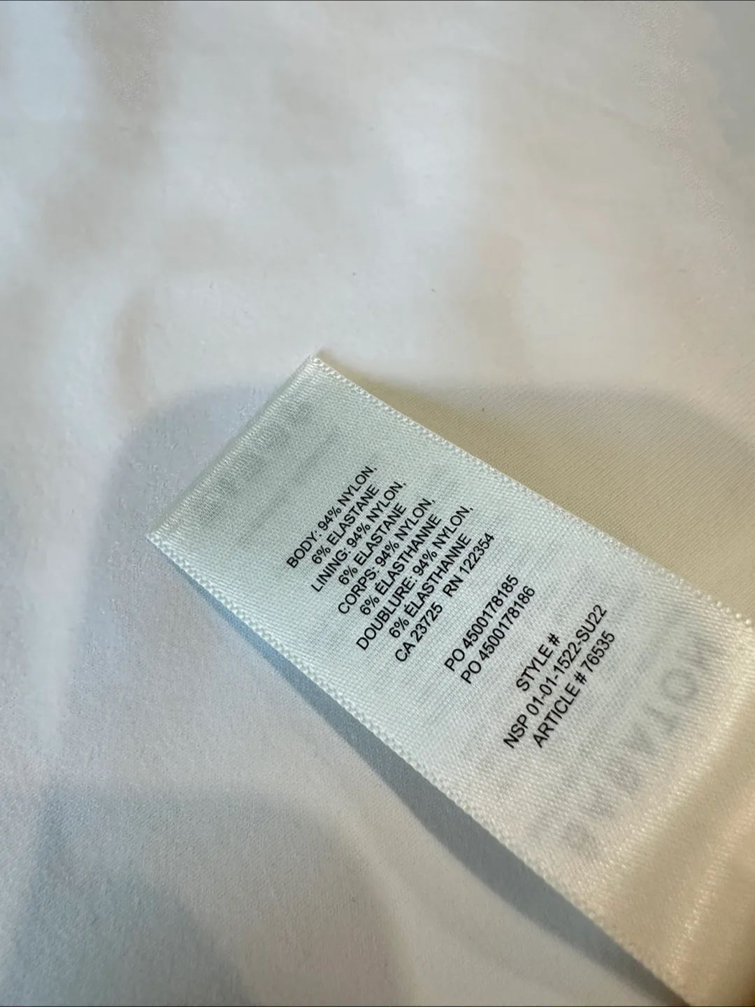 Aritzia Babaton Contour Muscle Bodysuit - White - Size XS image indicator(6)