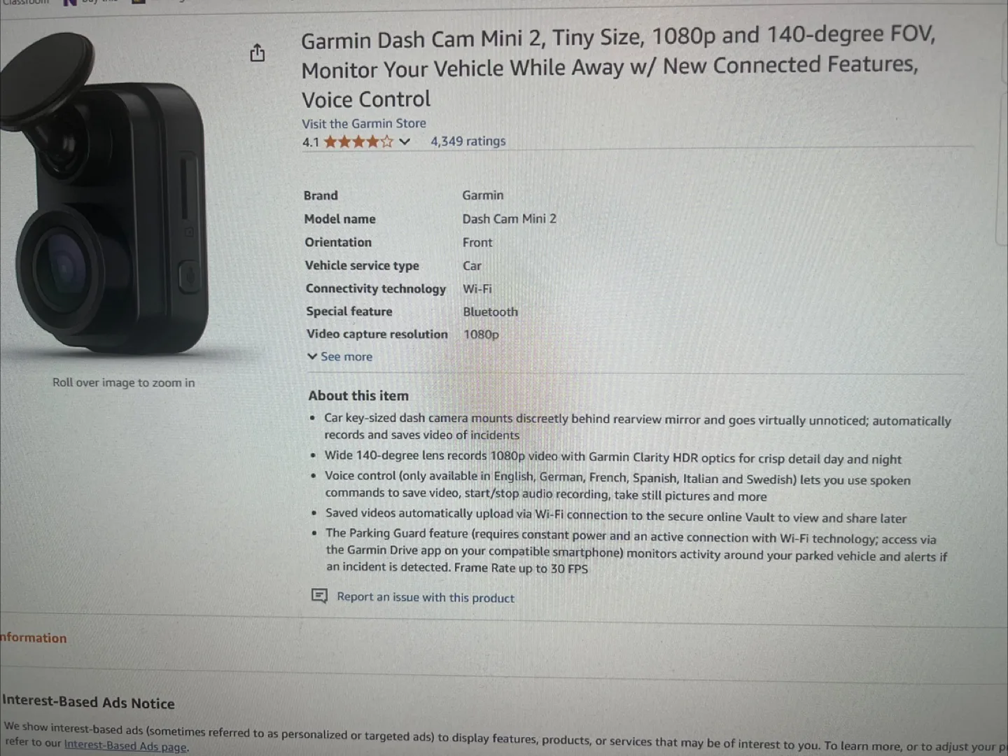 Garmin Dashcam Mini 2 image indicator(5)