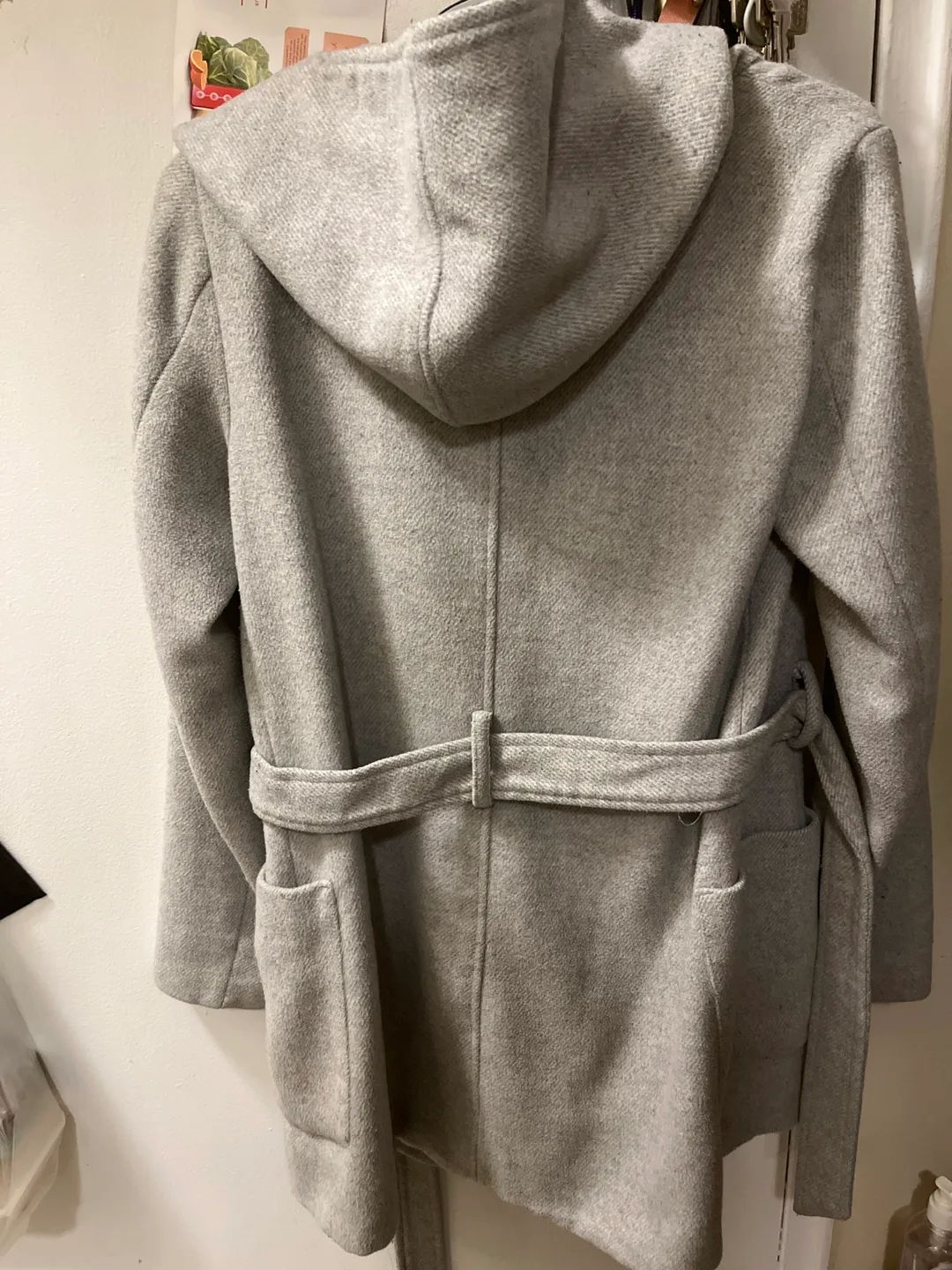 Grey wool-blend overcoat image indicator(4)