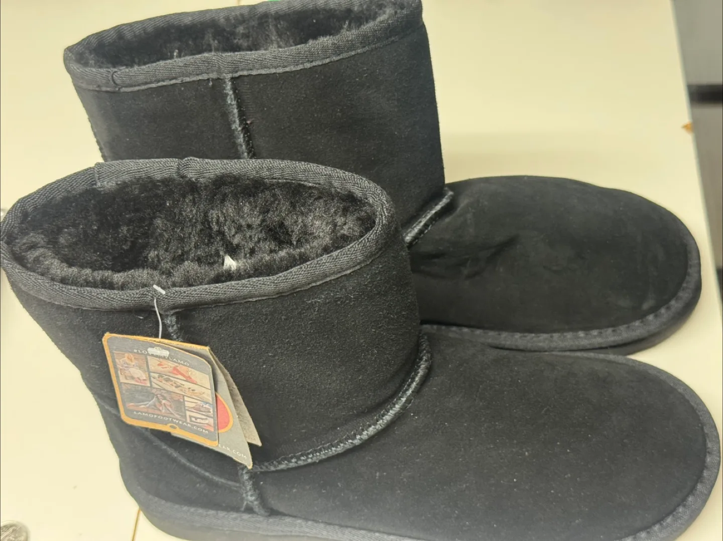Lamkin Women's Black Sheepskin Boots - Size 7 thumbnail