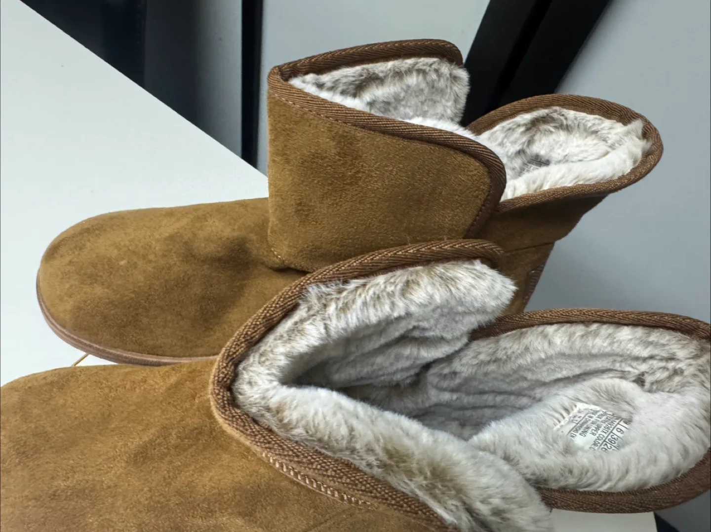 Brown Faux Suede Winter Boots thumbnail
