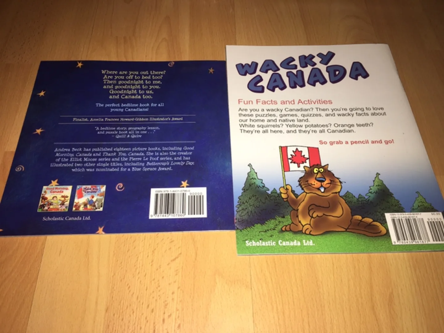 (Both for $7) Goodnight, Canada & Wacky Canada Children's Books image indicator(5)
