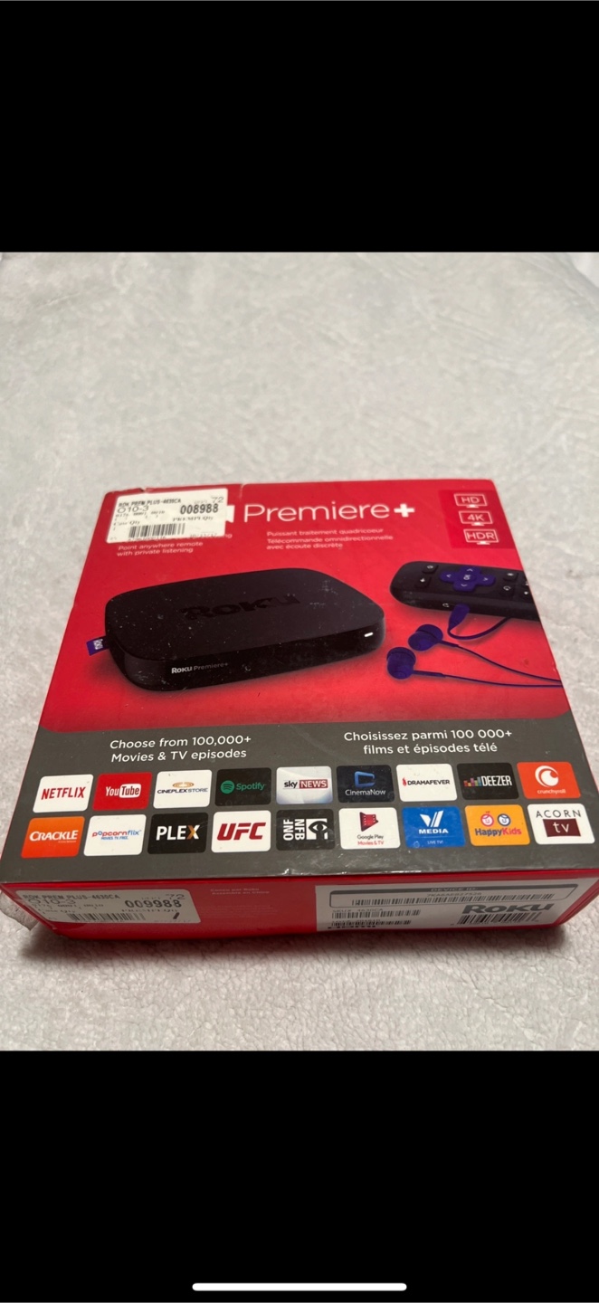 Roku Premiere+ Streaming Media Player with Voice Remote