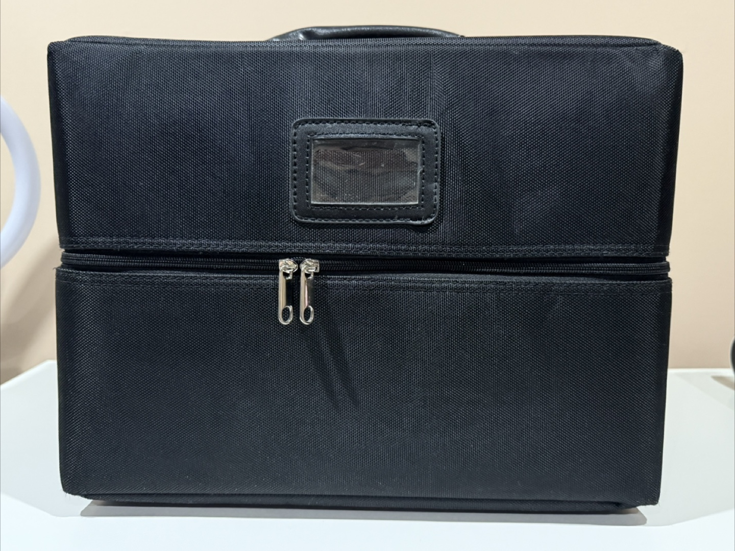 Black Portable Cosmetic Train Case 🏆