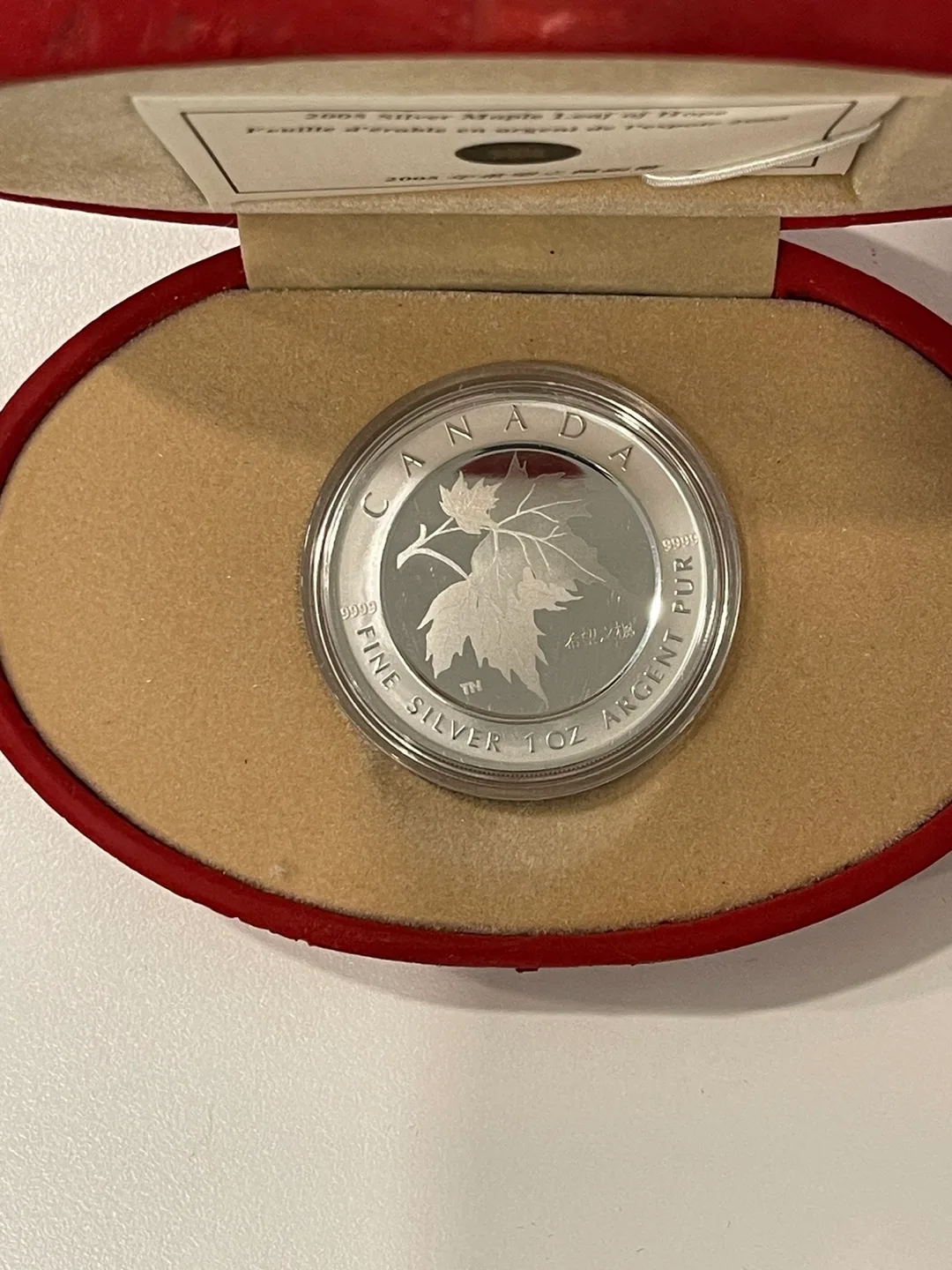 2005 Royal Canadian Mint Silver Maple Leaf of Hope Coin image indicator(2)