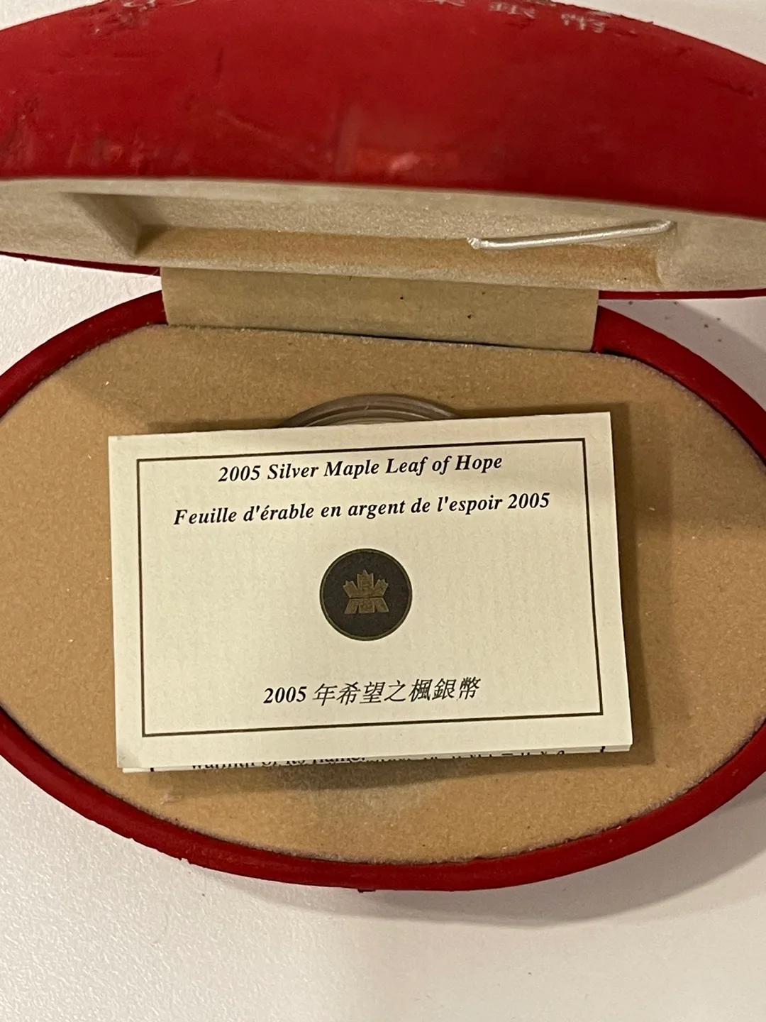 2005 Royal Canadian Mint Silver Maple Leaf of Hope Coin image indicator(4)