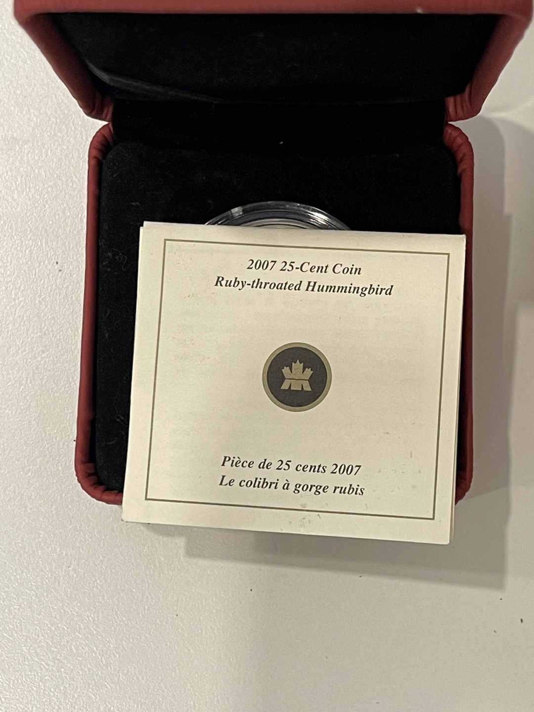 2007 Royal Canadian Mint 25-Cent Ruby-throated Hummingbird Coin - photo 4