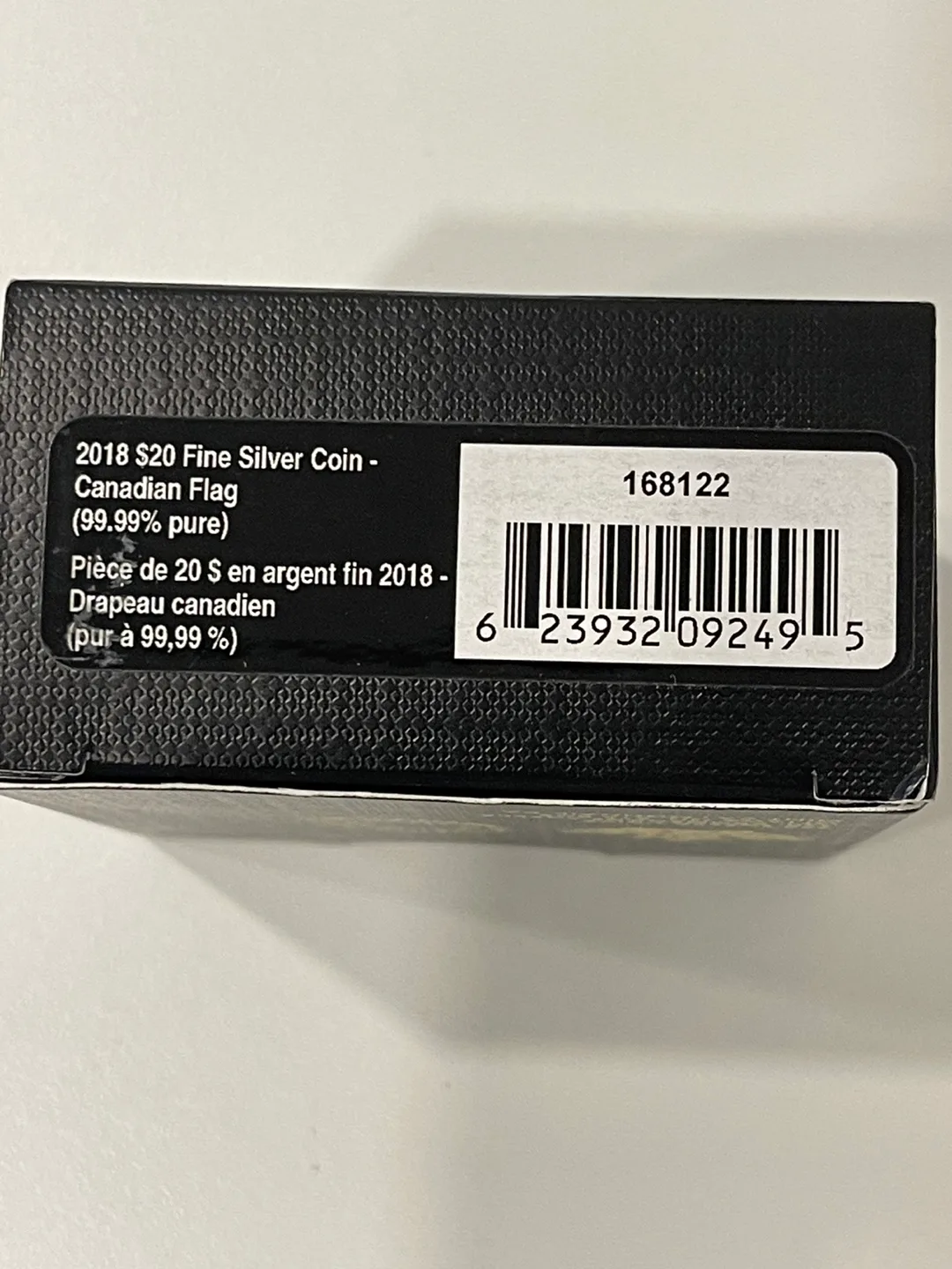 2018 $20 Canadian Fine Silver Coin - Canadian Flag