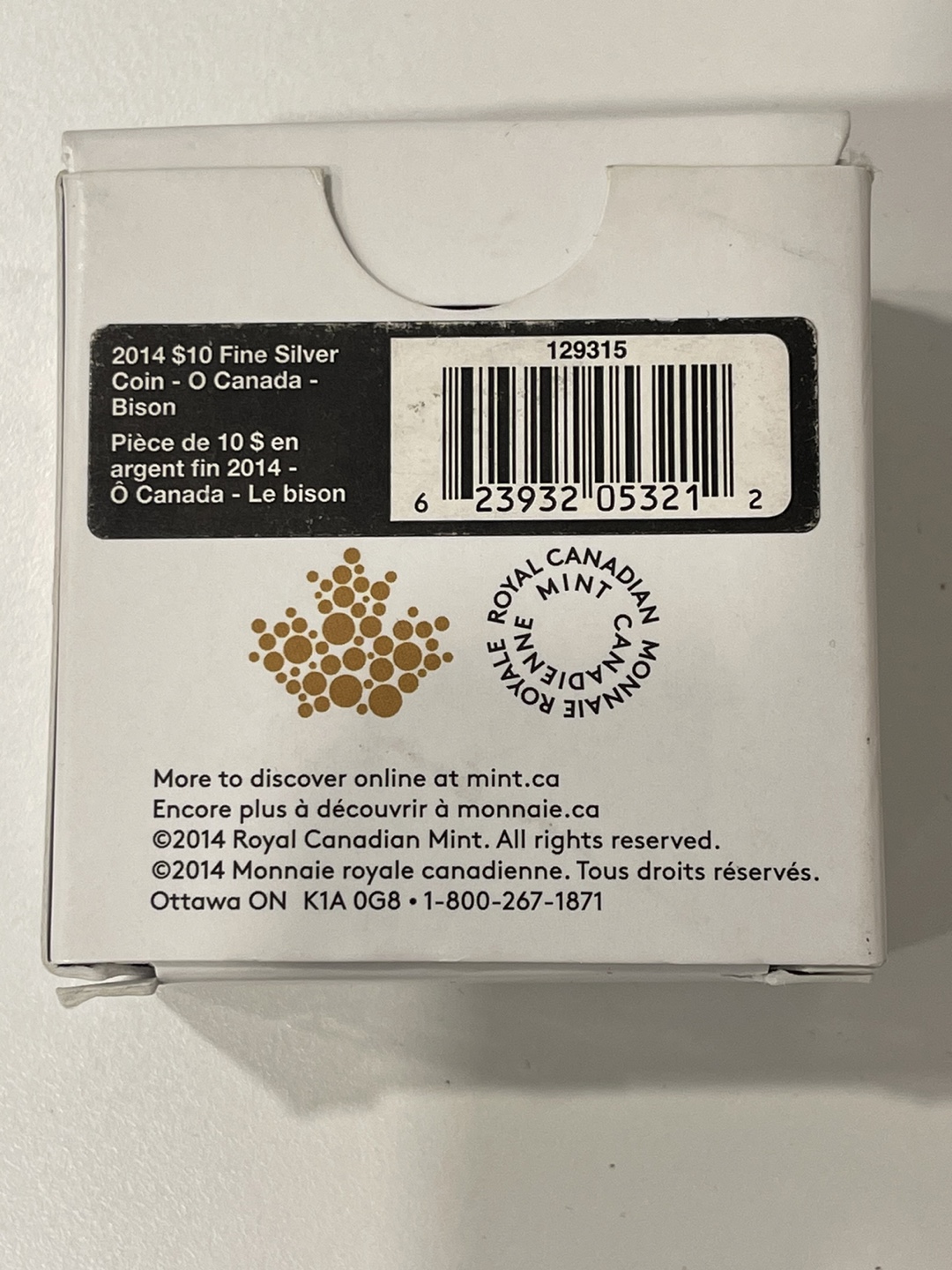 2014 $10 Fine Silver Coin - Bison - photo 3