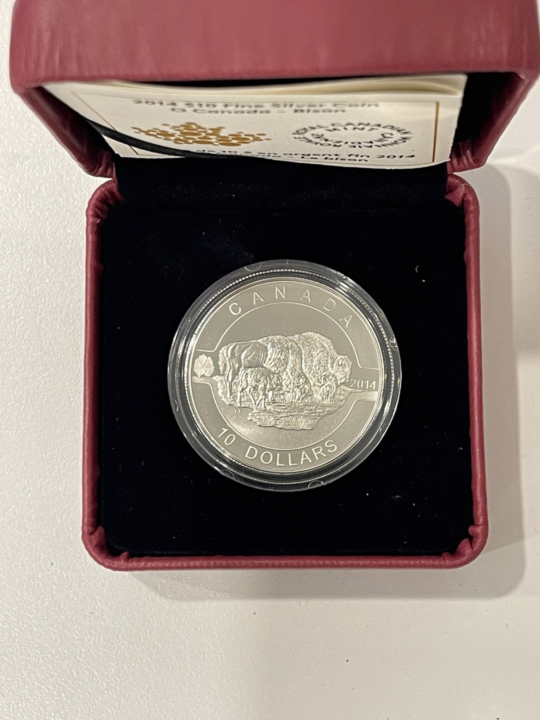 2014 $10 Fine Silver Coin - Bison