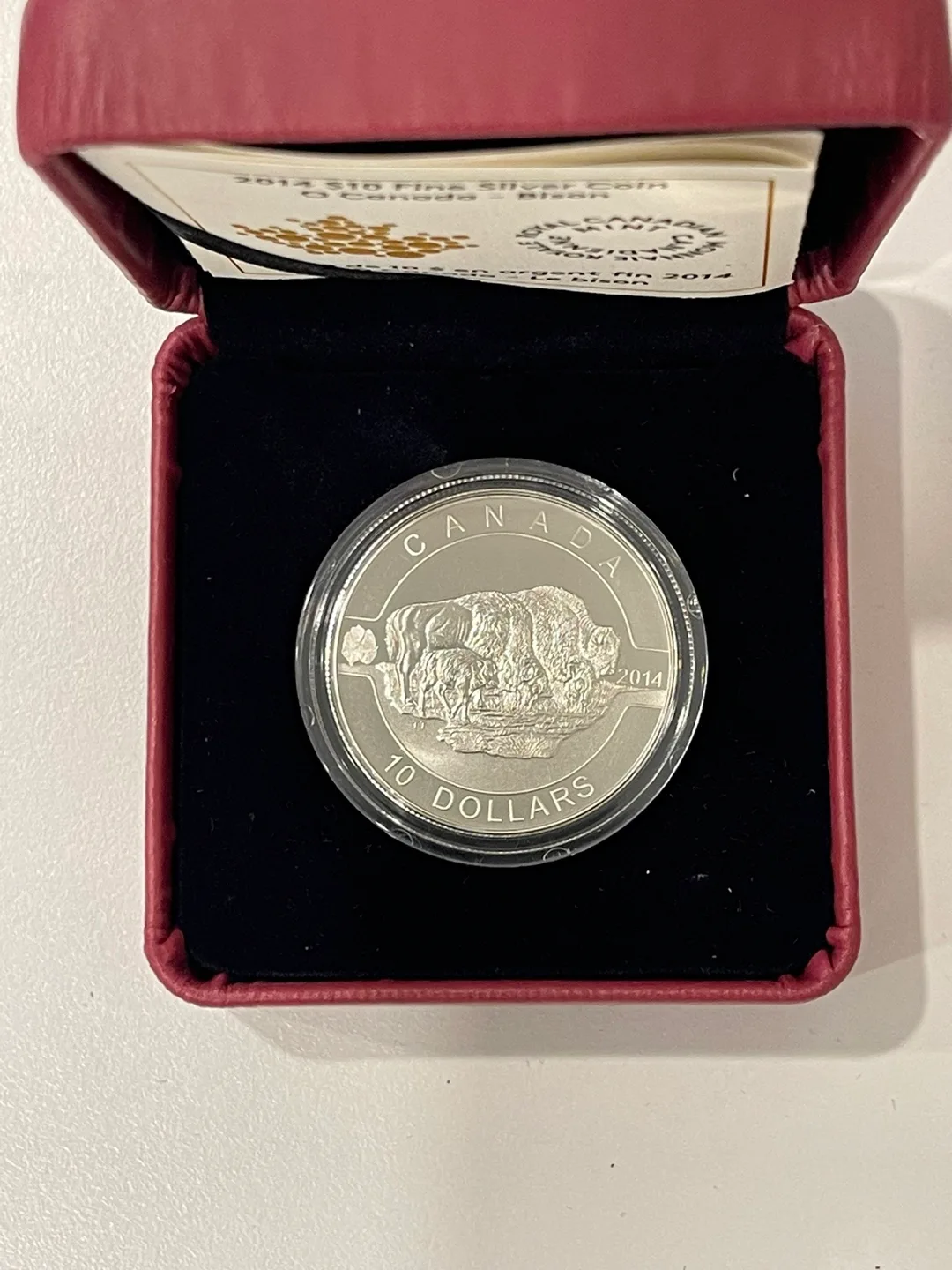 2014 $10 Fine Silver Coin - Bison image indicator(3)