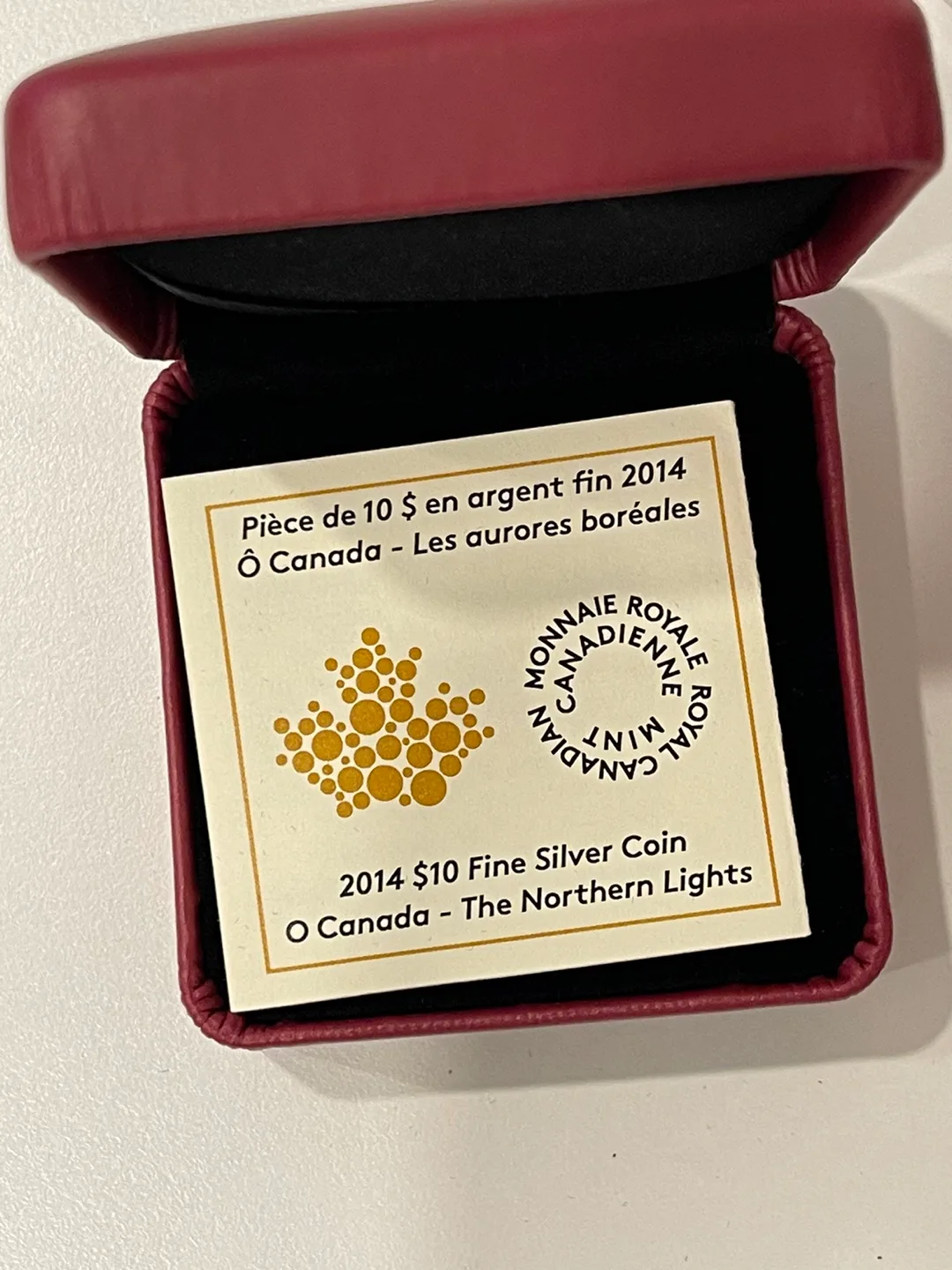 2014 $10 Fine Silver Coin - O Canada - The Northern Lights image indicator(5)