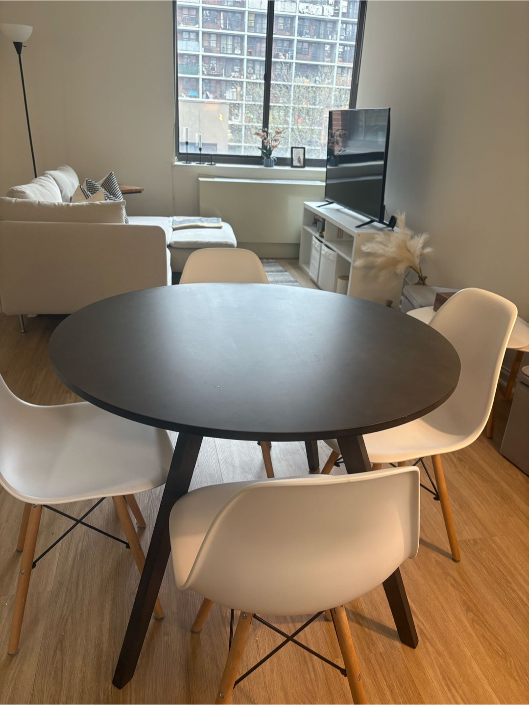 Round Dining Table with Four Chairs - photo 2