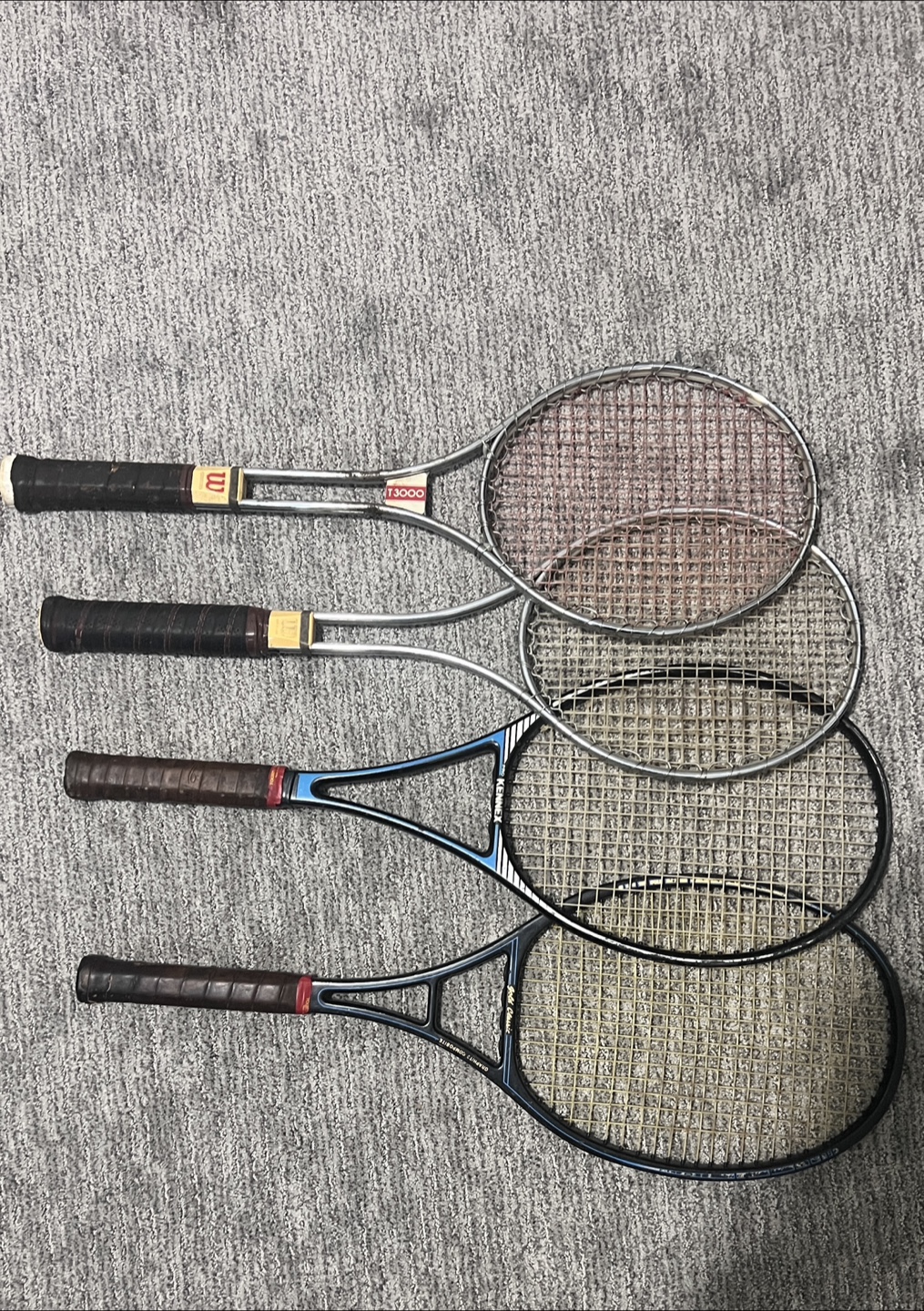 2 Vintage Wilson Tennis Rackets and 2 other brands - photo 2