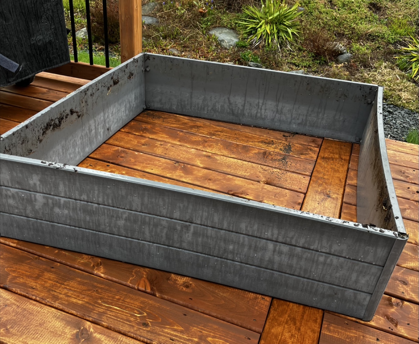 Grey Plastic Raised Garden Bed