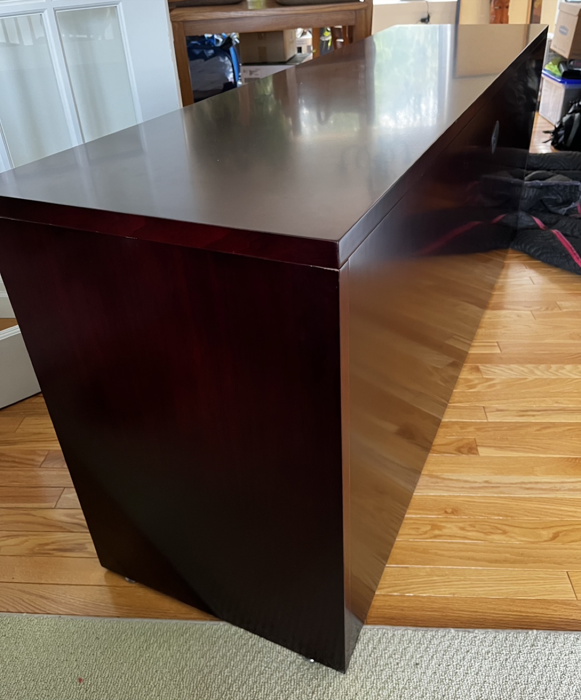 Dark Cherry Wood Executive credenza
