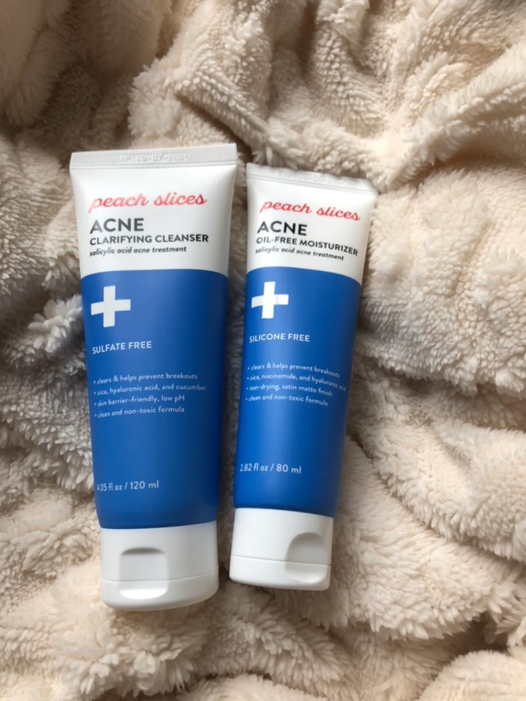 Peach Slices Acne Clarifying Cleanser and Oil-Free Moisturizer thumbnail