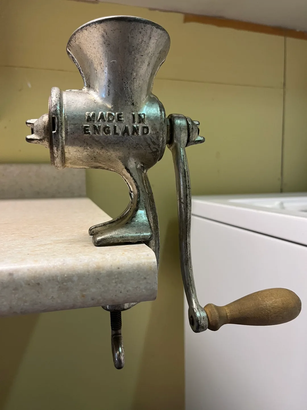 1950s SIF 99 Hand Crank Table Meat Grinder : Made in England image indicator(3)