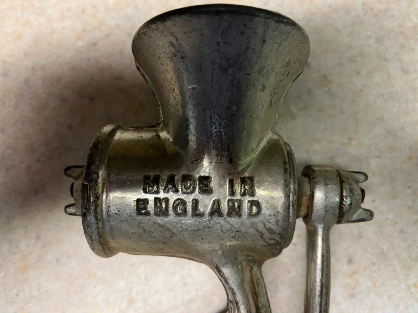 1950s SIF 99 Hand Crank Table Meat Grinder : Made in England image indicator(2)