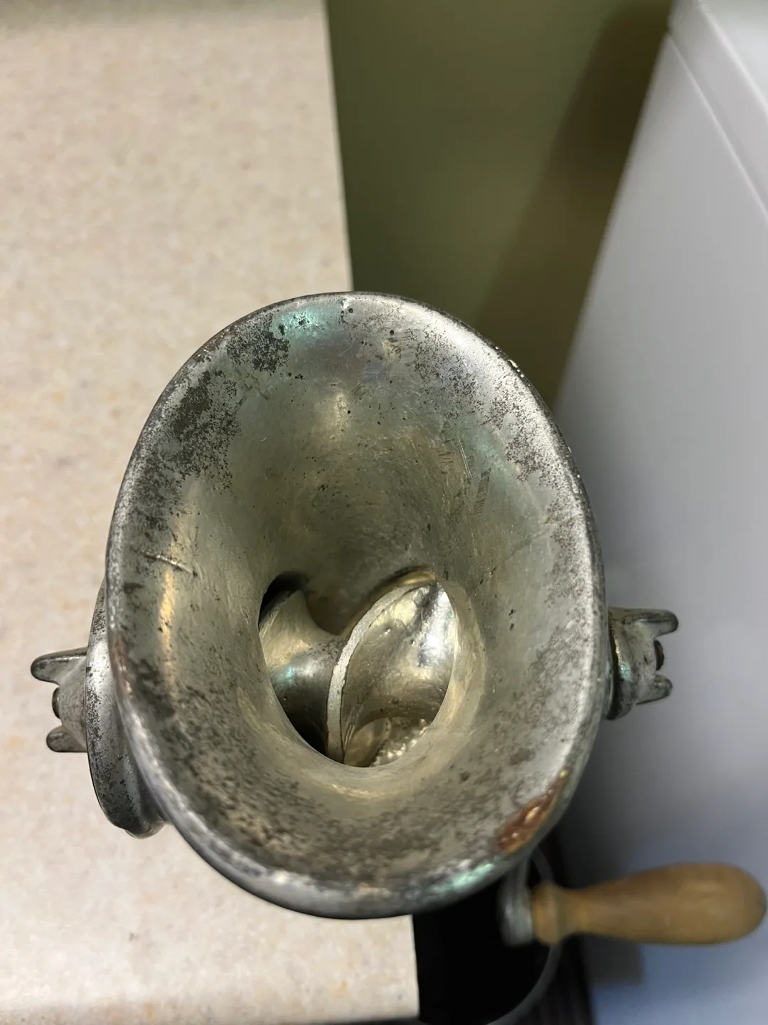 1950s SIF 99 Hand Crank Table Meat Grinder : Made in England image indicator(5)