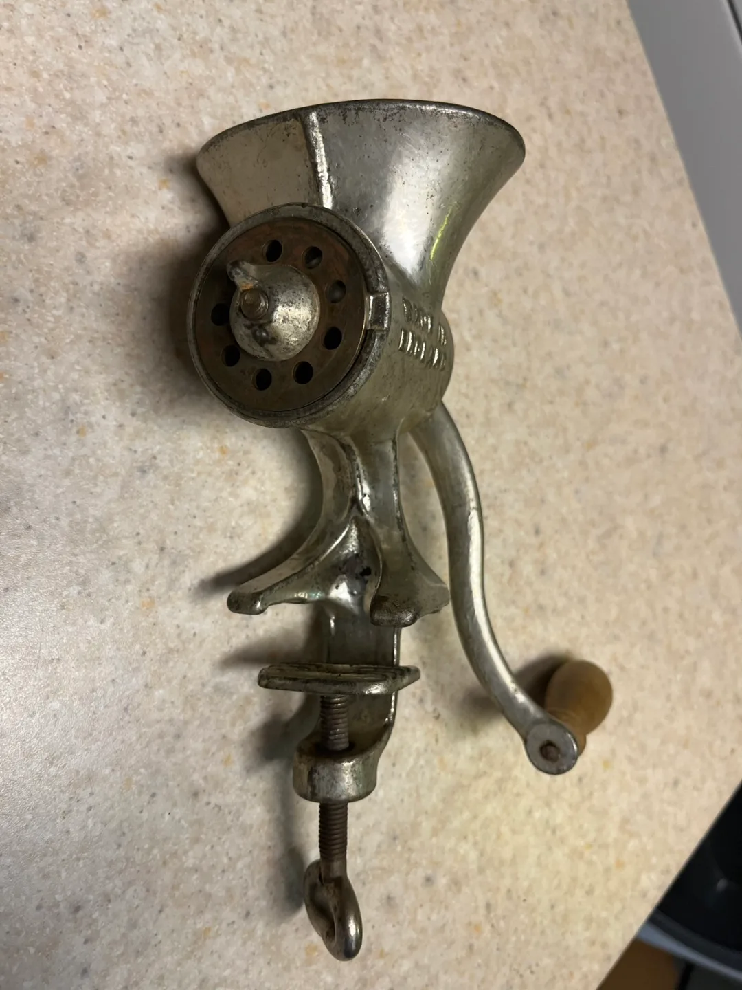 1950s SIF 99 Hand Crank Table Meat Grinder : Made in England image indicator(4)