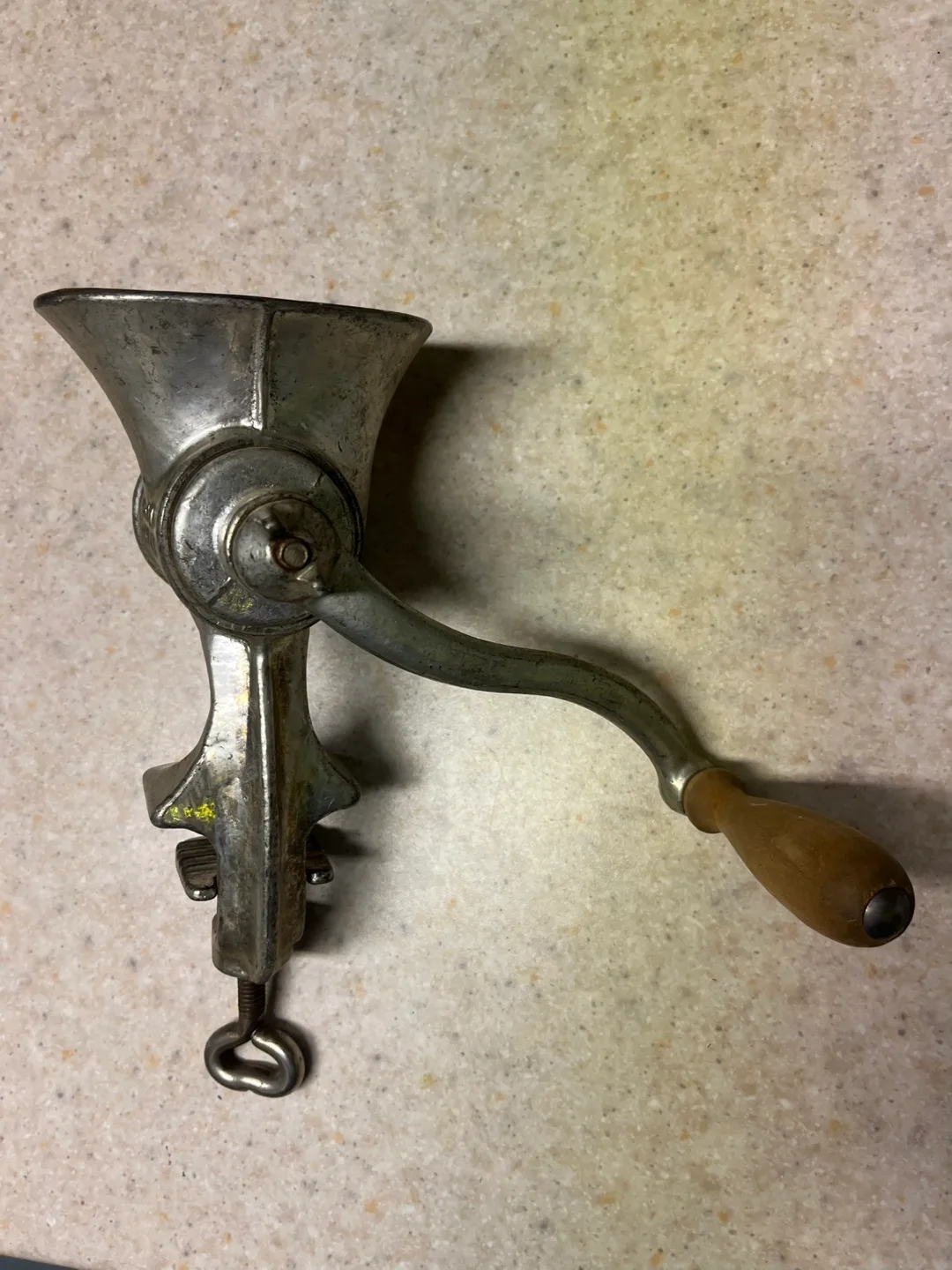 1950s SIF 99 Hand Crank Table Meat Grinder : Made in England image indicator(8)