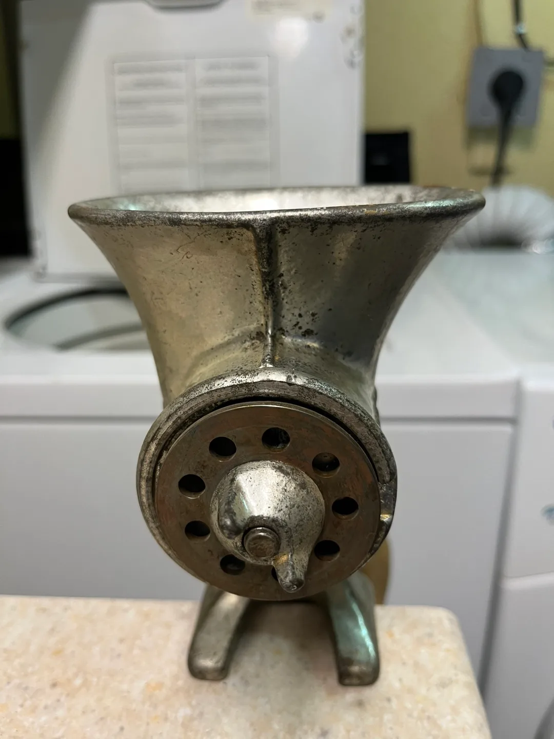 1950s SIF 99 Hand Crank Table Meat Grinder : Made in England image indicator(9)