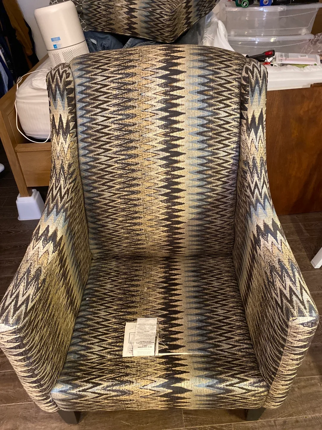 Stylish Accent Chair - Chevron Pattern image indicator(3)