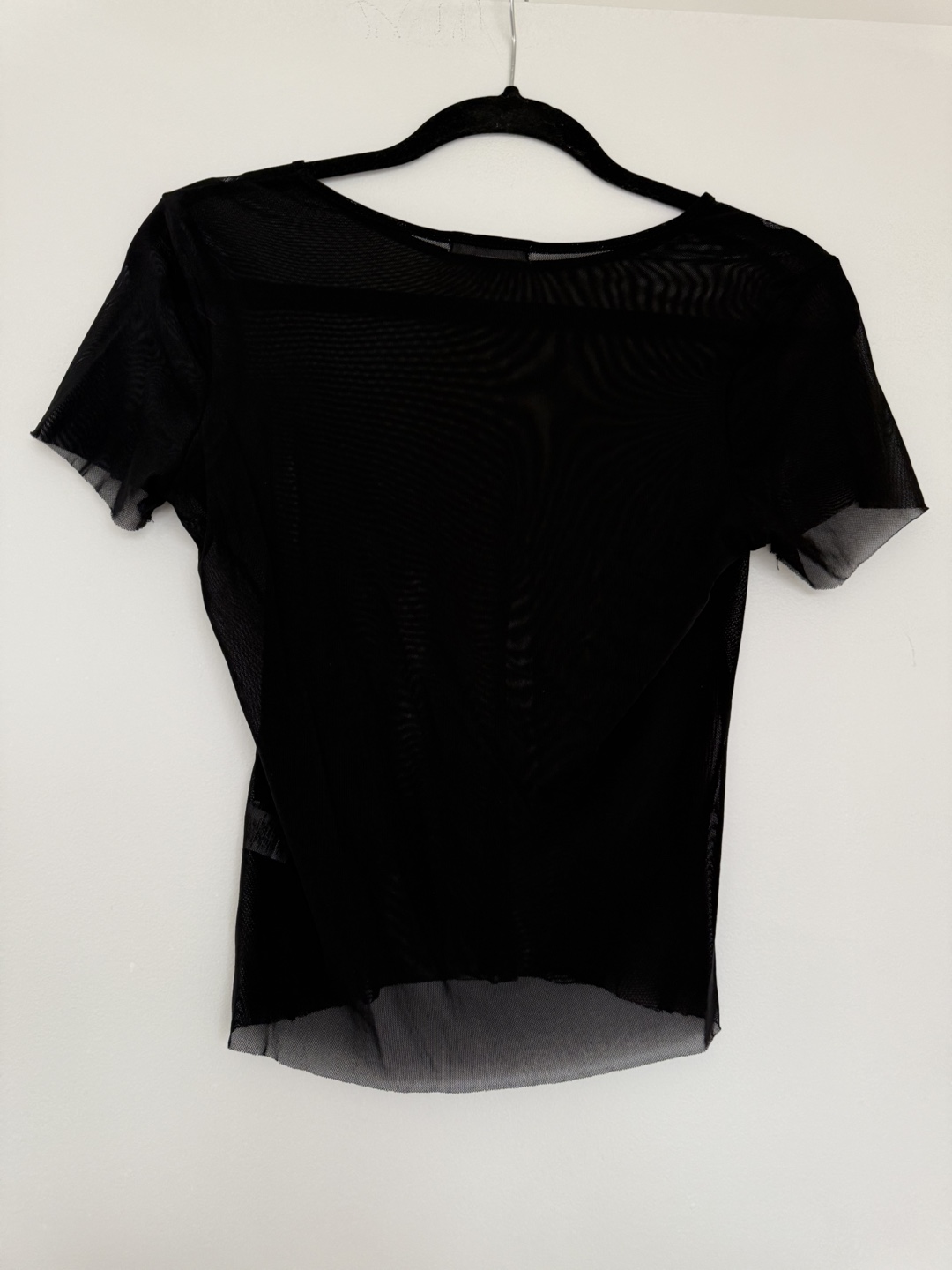 🛍️Antistar Black Sheer Mesh Crop Top - Size Small - photo 5
